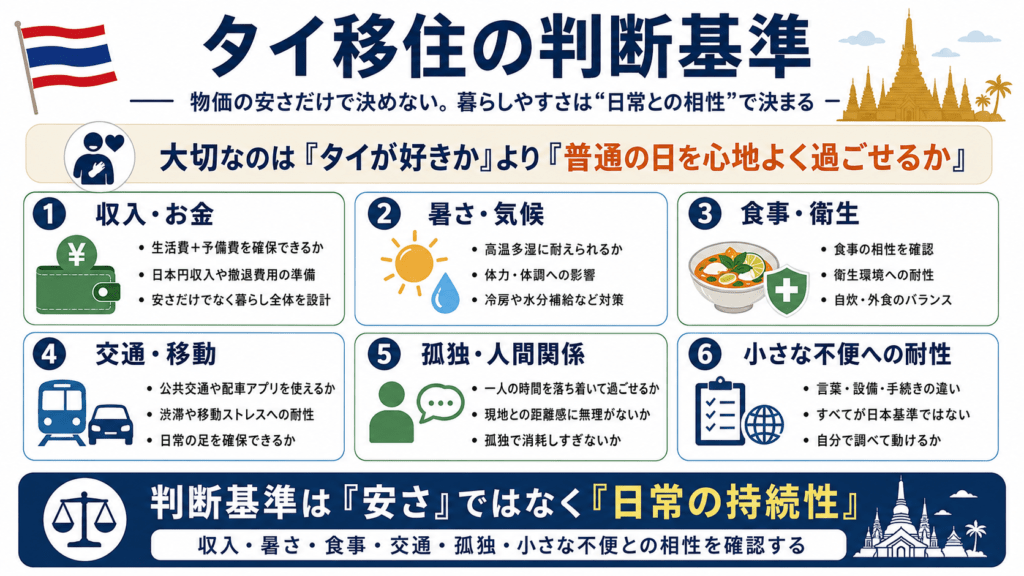 タイ移住の判断基準