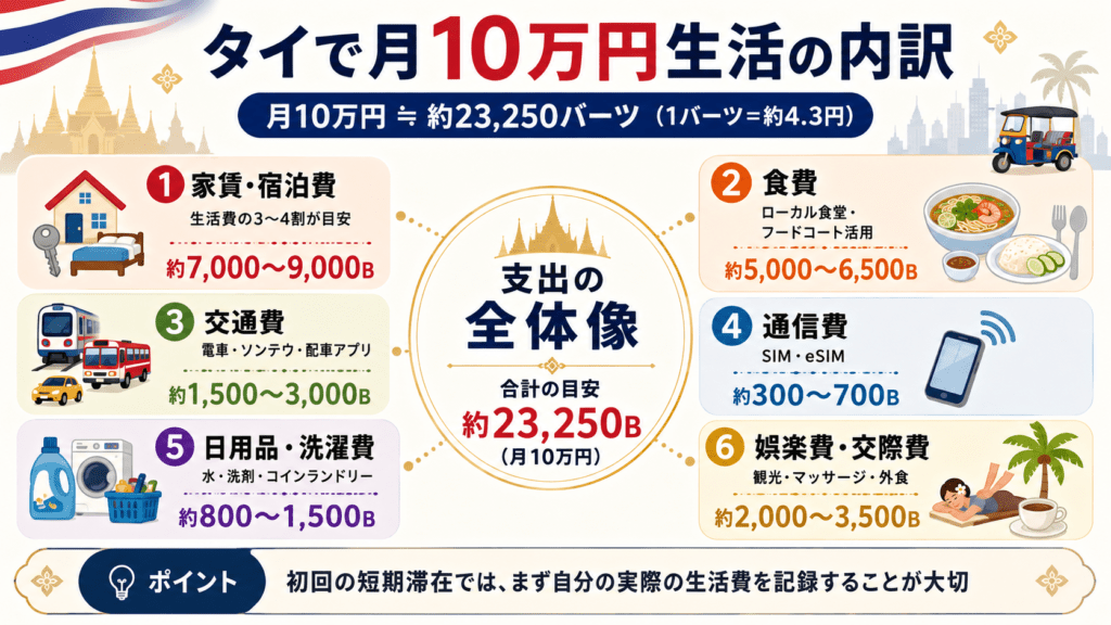 タイで月10万円生活の内訳