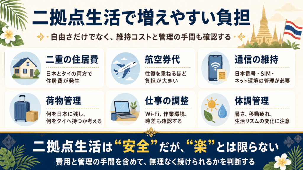 タイと日本の二拠点生活で増えやすい負担