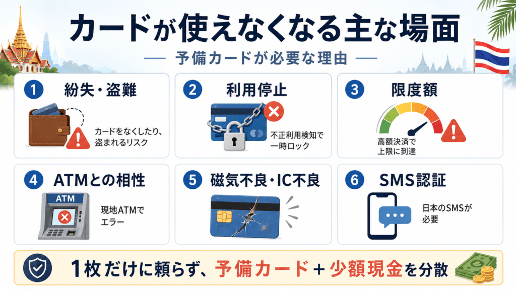 タイ滞在でカードが使えなくなる場面